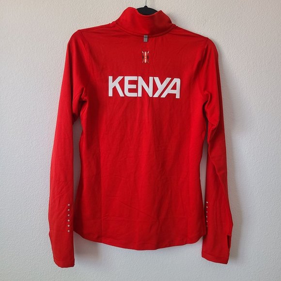 NEW Nike Womens Pro Elite Kenya 3/4 Zip Pullover Long Sleeve 801450-611 Size S - Picture 2 of 7